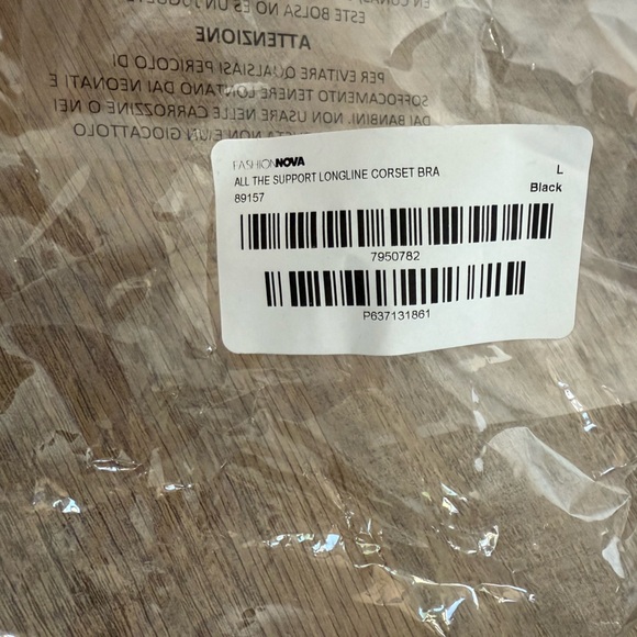 Fashion Nova Black corset bra new with tags - Picture 3 of 4